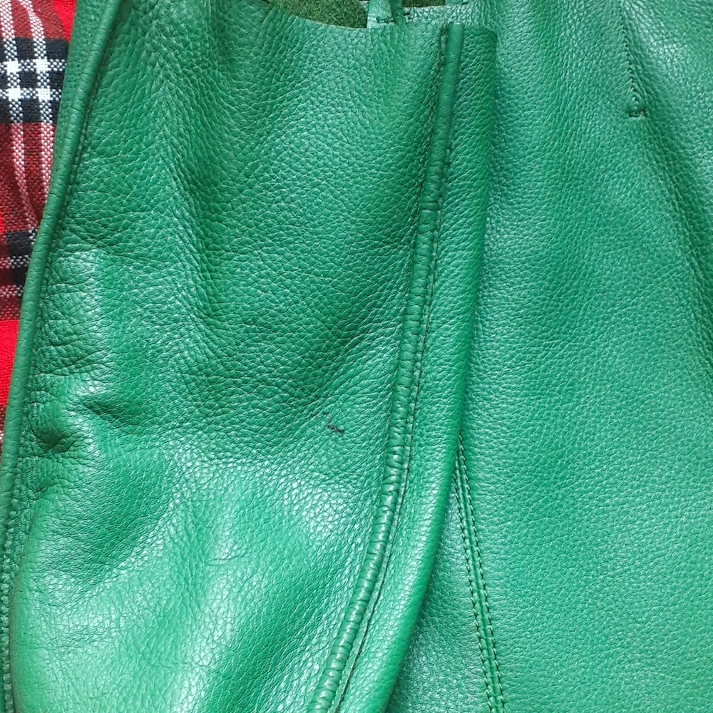 GAP Leather Large Tote Bag Green - Picture 3 of 7